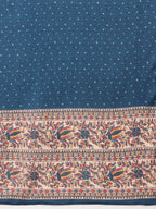 Hand Embroidered & Printed Kurta With Pant & Dupatta, Teal - Hiral Fashion - Distacart