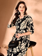 Botanical Printed Co Ords Set, Black - Hiral Fashion - Distacart