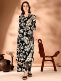 Botanical Printed Co Ords Set, Black - Hiral Fashion - Distacart
