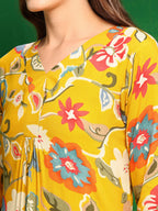 Botanical Printed Co Ords Set, Yellow - Hiral Fashion - Distacart