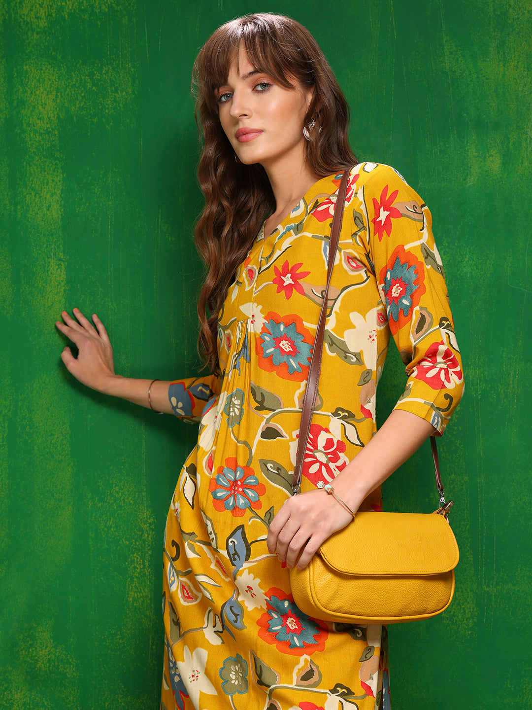 Botanical Printed Co Ords Set, Yellow - Hiral Fashion - Distacart
