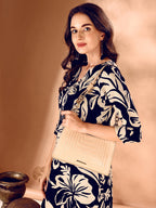 Botanical Printed Co Ords Set, Navy Blue - Hiral Fashion - Distacart