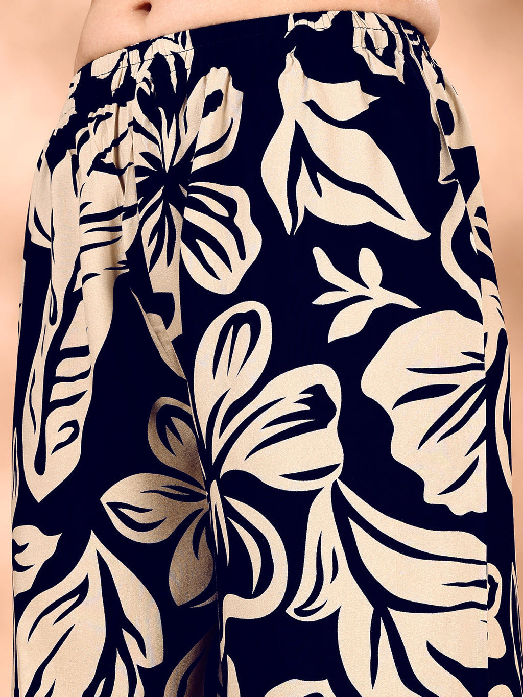 Botanical Printed Co Ords Set, Navy Blue - Hiral Fashion - Distacart