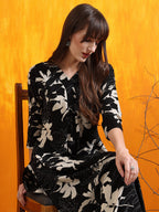 Floral Printed Co-Ords, Black - Hiral Fashion - Distacart