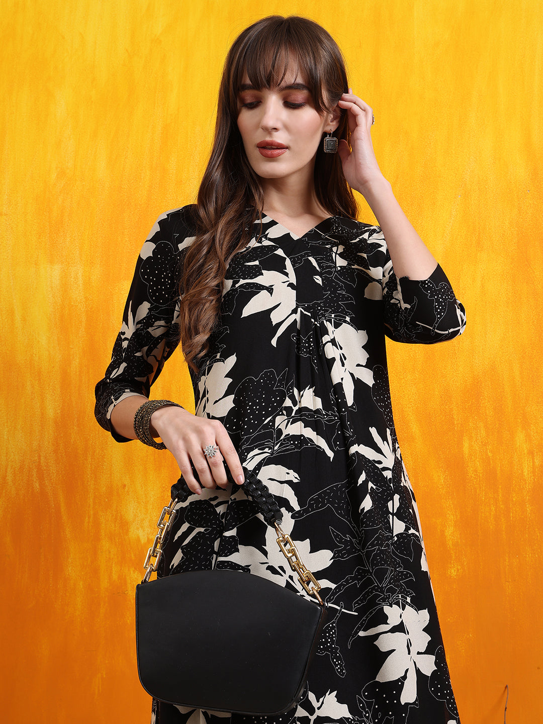 Floral Printed Co-Ords, Black - Hiral Fashion - Distacart