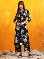 Floral Printed Co-Ords, Black - Hiral Fashion - Distacart