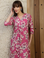 Floral Printed Co-Ords, Pink - Hiral Fashion - Distacart