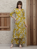 Floral Printed Co-Ords, Mustard - Hiral Fashion - Distacart