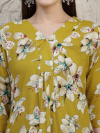 Floral Printed Co-Ords, Mustard - Hiral Fashion - Distacart