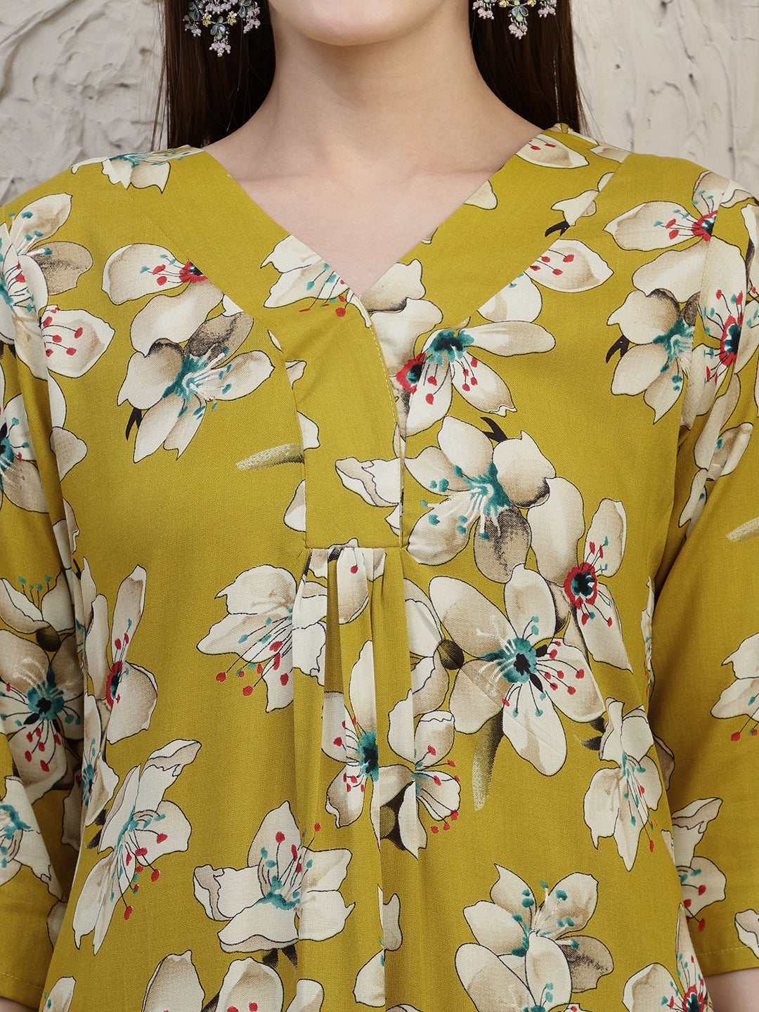 Floral Printed Co-Ords, Mustard - Hiral Fashion - Distacart