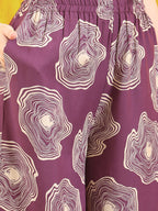 Embroidered & Floral Printed Kurta With Palazzo Co-Ords Set, Lavender - Hiral Fashion - Distacart