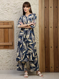 Versatile Printed Co-Ords, Navy Blue - Hiral Fashion - Distacart
