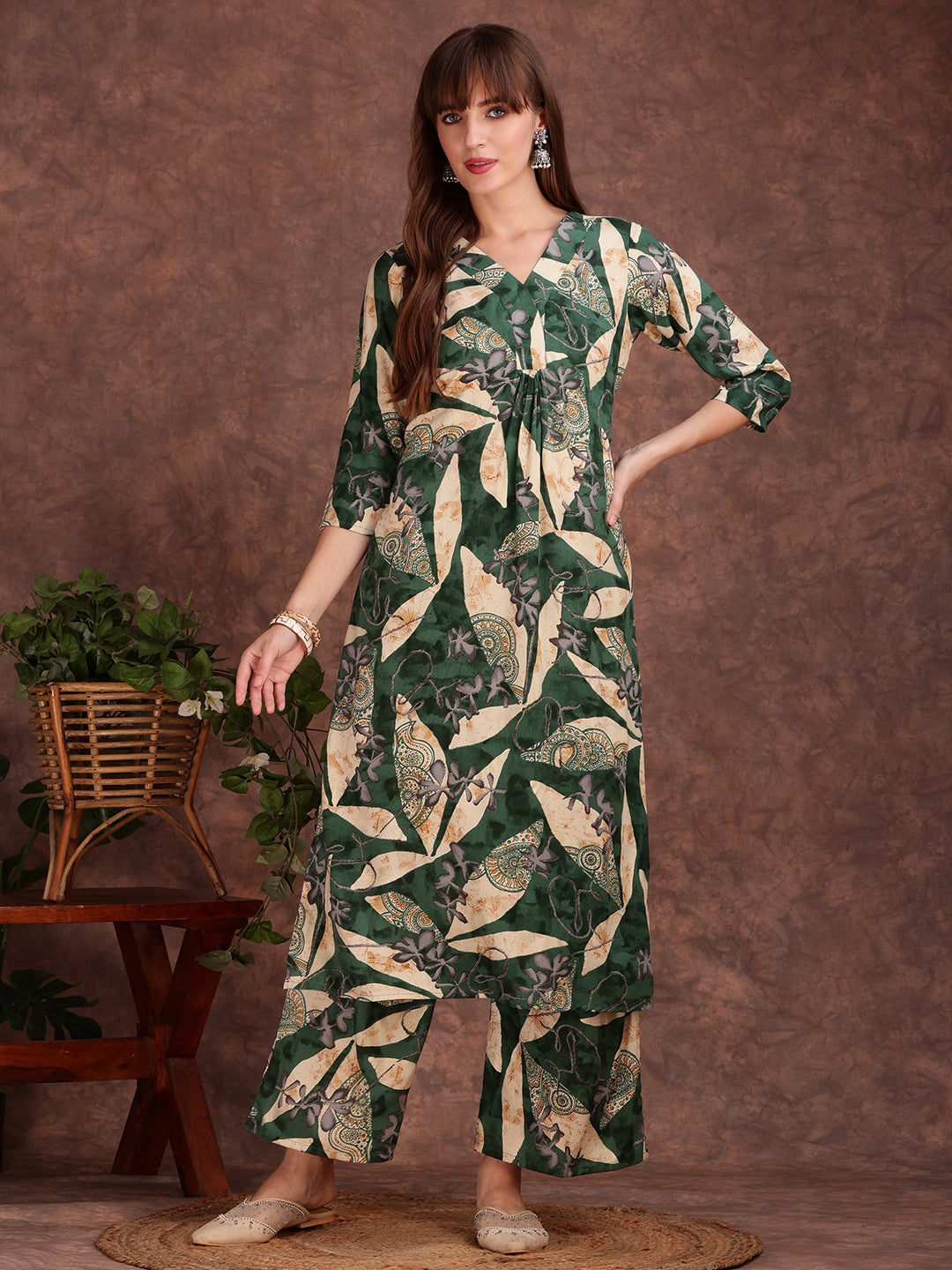 Versatile Printed Co-Ords, Green - Hiral Fashion - Distacart