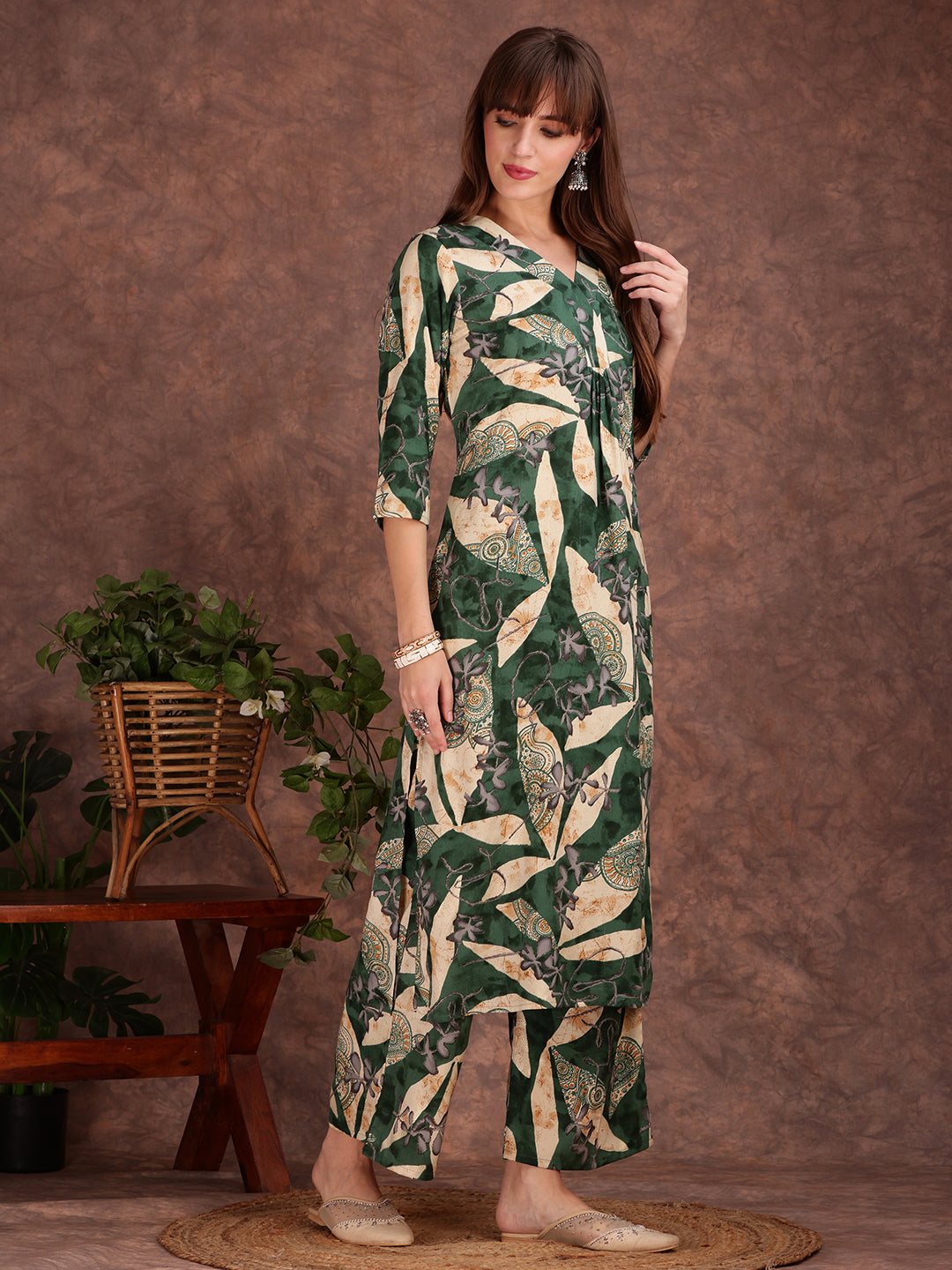 Versatile Printed Co-Ords, Green - Hiral Fashion - Distacart