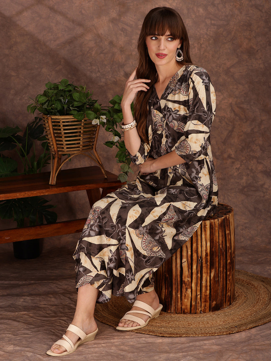 Versatile Printed Co-Ords, Grey - Hiral Fashion - Distacart