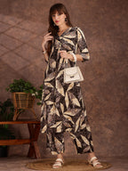 Versatile Printed Co-Ords, Grey - Hiral Fashion - Distacart