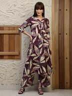 Versatile Printed Co-Ords, Purple - Hiral Fashion - Distacart