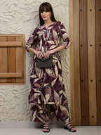 Versatile Printed Co-Ords, Purple - Hiral Fashion - Distacart