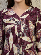 Versatile Printed Co-Ords, Purple - Hiral Fashion - Distacart