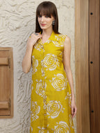 Botanical Printed Co Ords Set, Mustard - Hiral Fashion - Distacart