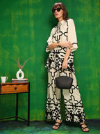 Versatile Printed Co-Ords, Cream - Hiral Fashion - Distacart