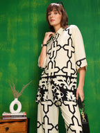 Versatile Printed Co-Ords, Cream - Hiral Fashion - Distacart