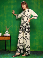 Versatile Printed Co-Ords, Cream - Hiral Fashion - Distacart