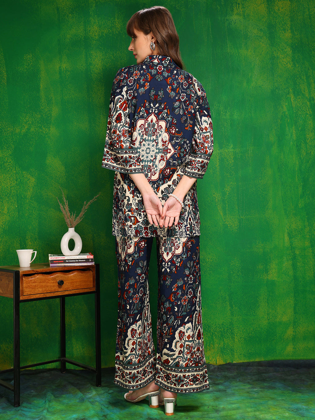 Versatile Printed Co-Ords, Navy Blue - Hiral Fashion - Distacart