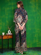 Versatile Printed Co-Ords, Navy Blue - Hiral Fashion - Distacart