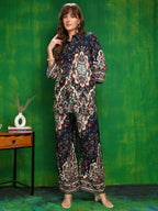 Versatile Printed Co-Ords, Navy Blue - Hiral Fashion - Distacart