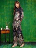 Versatile Printed Co-Ords, Navy Blue - Hiral Fashion - Distacart