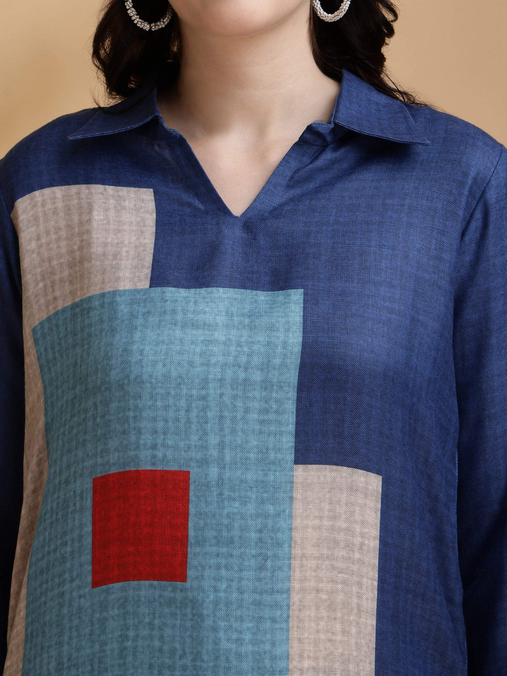 Colour Blocked Co-Ords, Blue - Hiral Fashion - Distacart