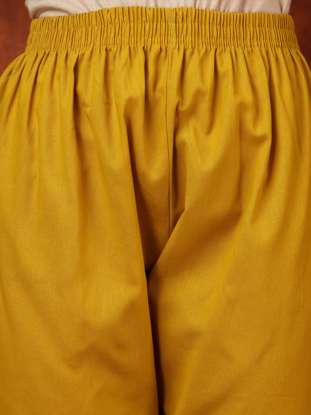 Placement Floral Front Buttoned Kurta With Pant, Mustard - Hiral Fashion - Distacart