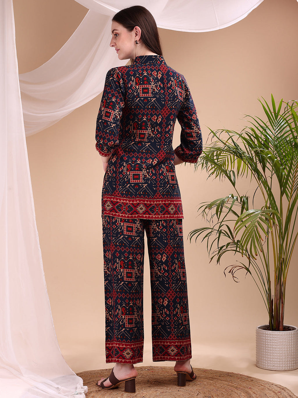 Printed Versatile Co-Ords, Navy Blue - Hiral Fashion - Distacart