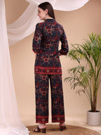 Printed Versatile Co-Ords, Navy Blue - Hiral Fashion - Distacart