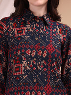 Printed Versatile Co-Ords, Navy Blue - Hiral Fashion - Distacart