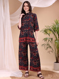 Printed Versatile Co-Ords, Navy Blue - Hiral Fashion - Distacart