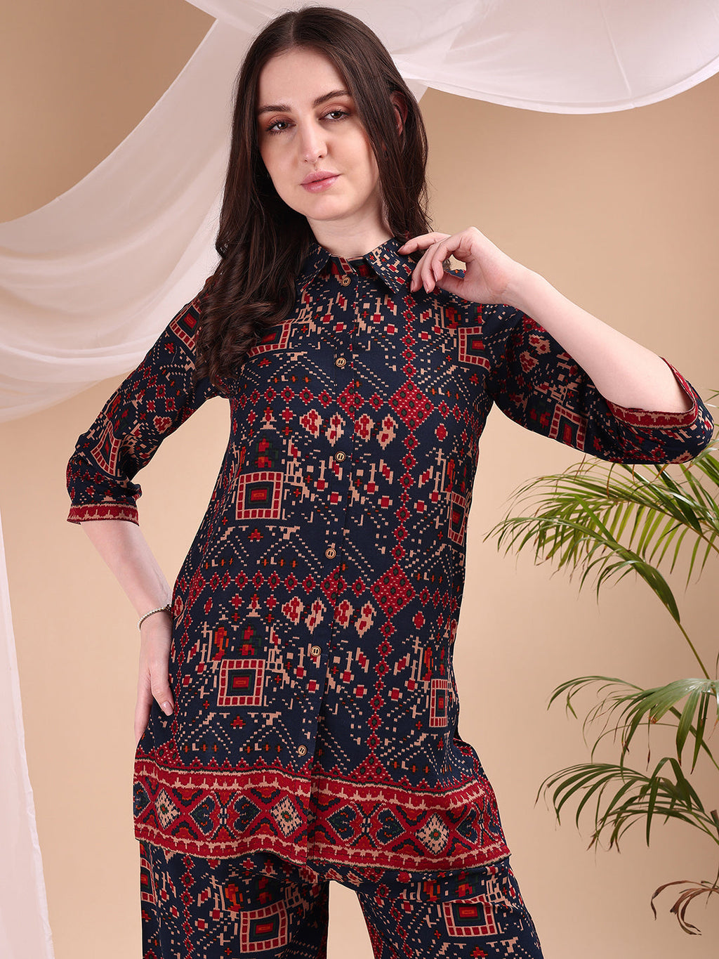 Printed Versatile Co-Ords, Navy Blue - Hiral Fashion - Distacart