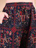 Printed Versatile Co-Ords, Navy Blue - Hiral Fashion - Distacart