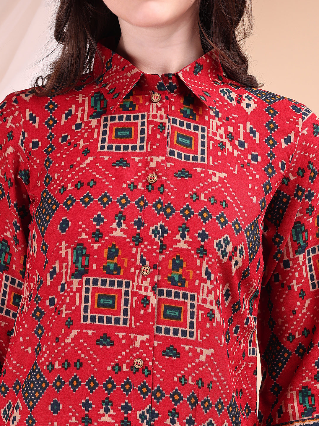 Printed Versatile Co-Ords, Red - Hiral Fashion - Distacart
