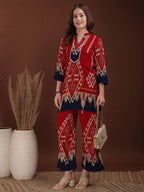 Indie Printed Co-Ords, Pink - Hiral Fashion - Distacart