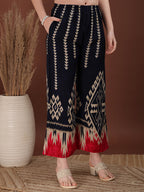 Indie Printed Co-Ords, Navy Blue - Hiral Fashion - Distacart