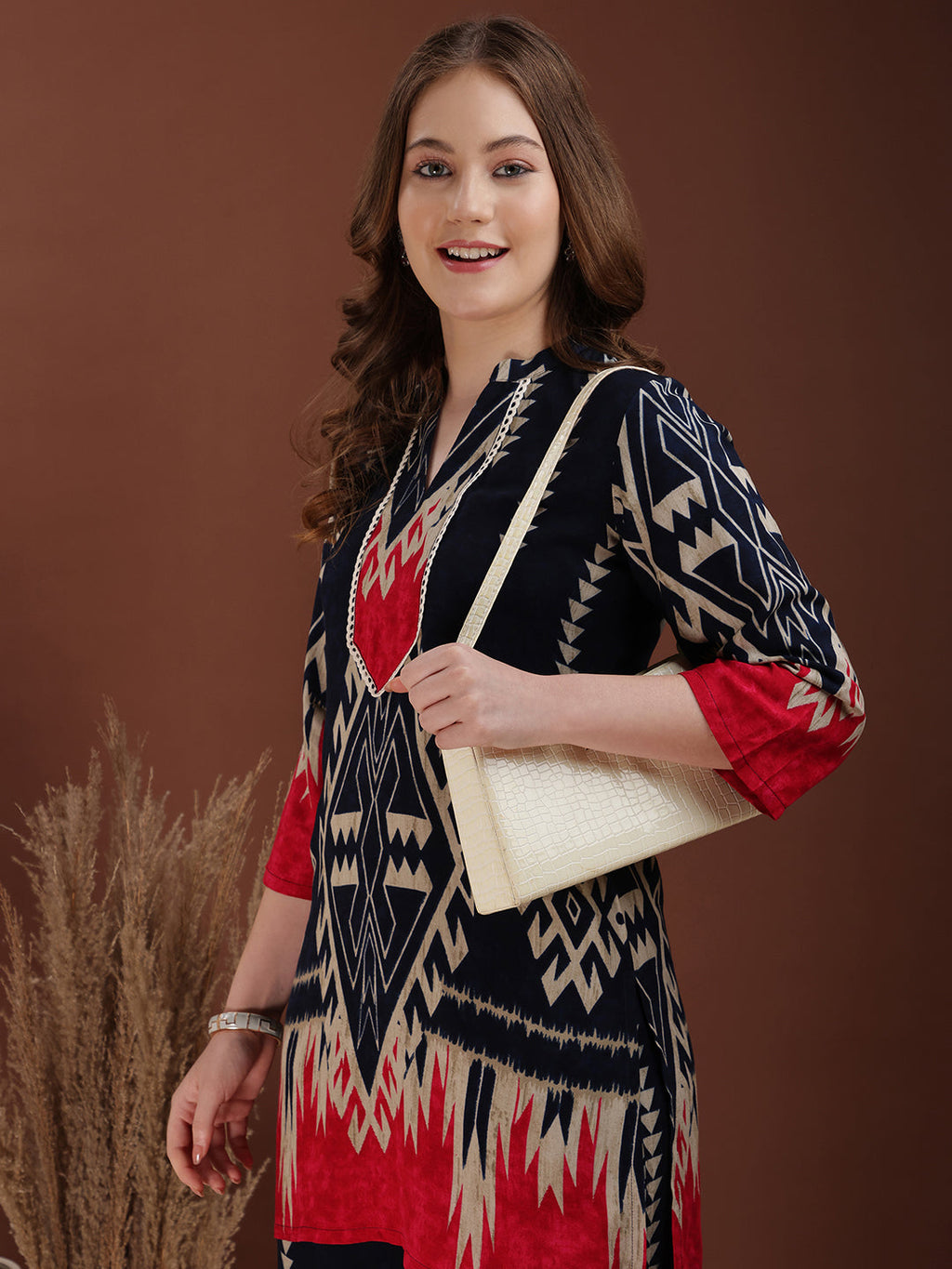 Indie Printed Co-Ords, Navy Blue - Hiral Fashion - Distacart