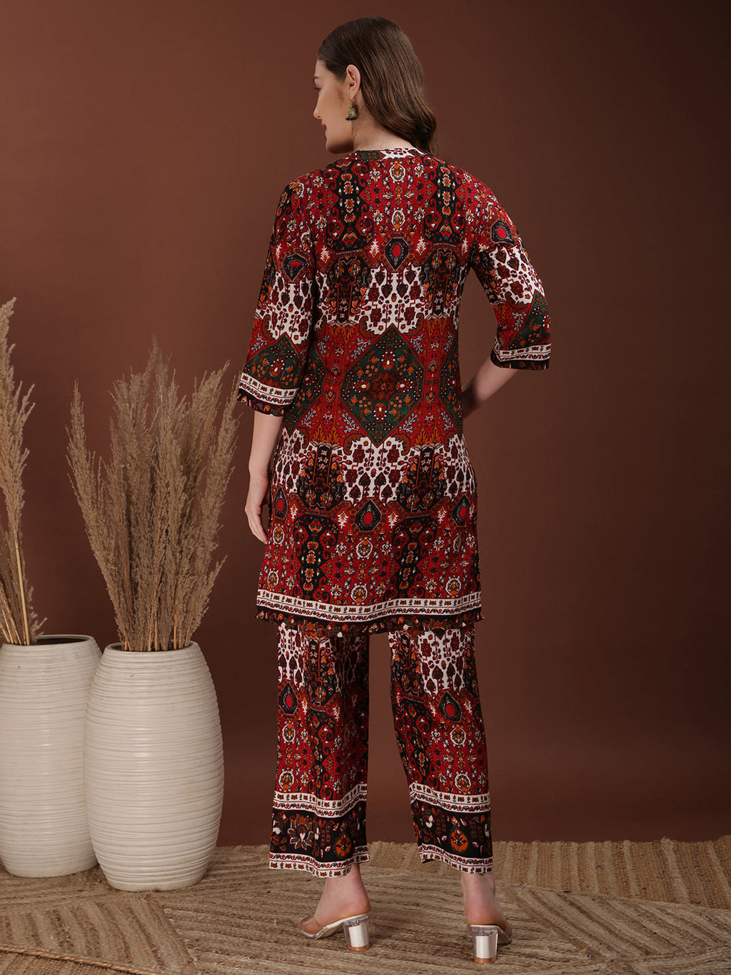 Floral & Geometrical Printed Co-Ords, Multicolor - Hiral Fashion - Distacart