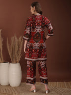 Floral & Geometrical Printed Co-Ords, Multicolor - Hiral Fashion - Distacart