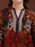 Floral & Geometrical Printed Co-Ords, Multicolor - Hiral Fashion - Distacart