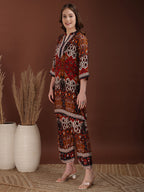 Floral & Geometrical Printed Co-Ords, Multicolor - Hiral Fashion - Distacart