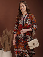 Floral & Geometrical Printed Co-Ords, Multicolor - Hiral Fashion - Distacart