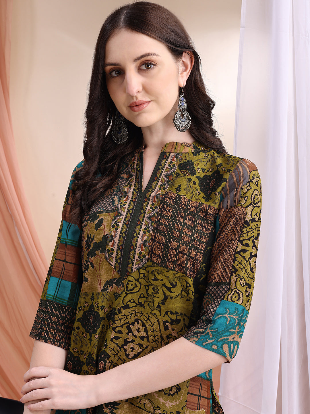Intricate Floral And Paisley Motifs Co-Ords, Green - Hiral Fashion - Distacart