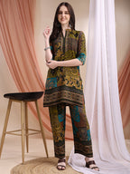 Intricate Floral And Paisley Motifs Co-Ords, Green - Hiral Fashion - Distacart